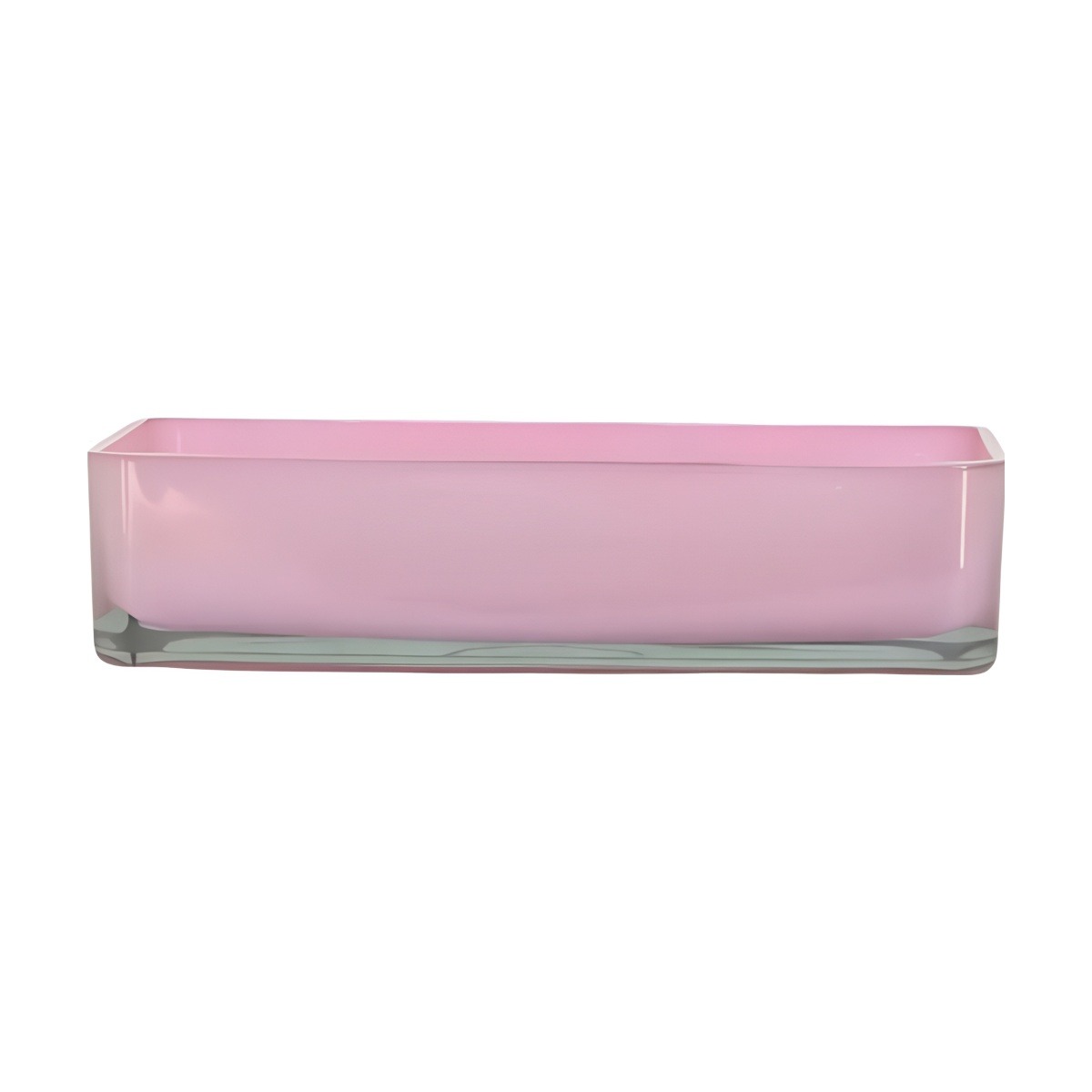 Rectangular – Rosa, vidrio de color