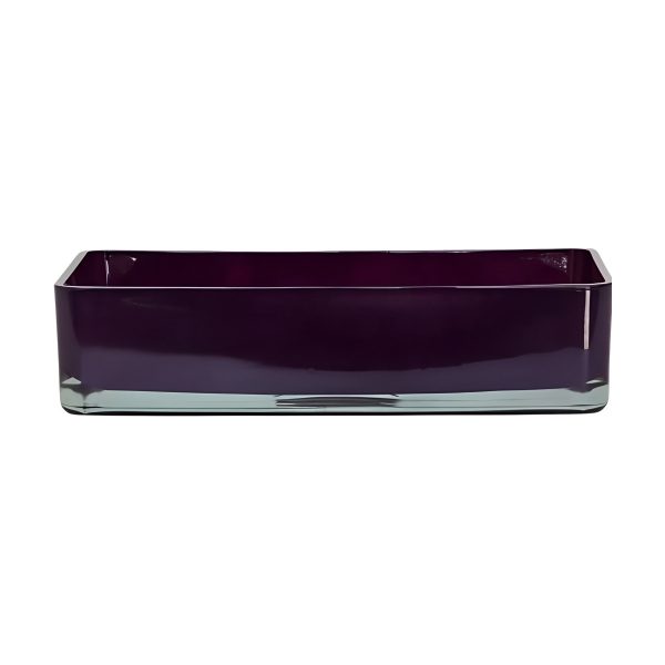 Rectangulaire – Prune, verre coloré