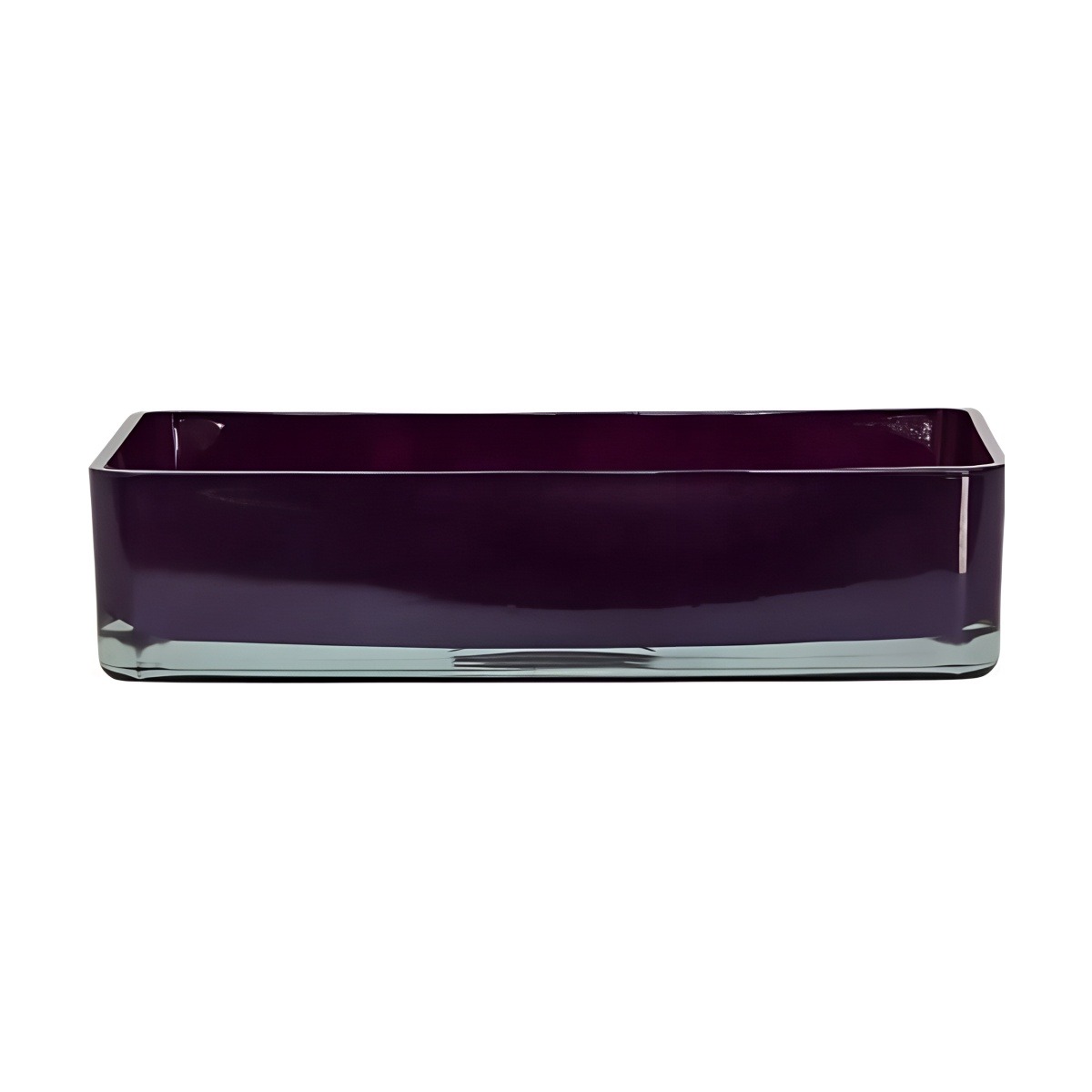 Rectangular – Ciruela, vidrio de color