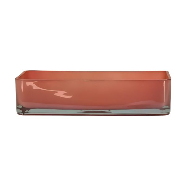 Rectangulaire – Terra Cotta, verre coloré