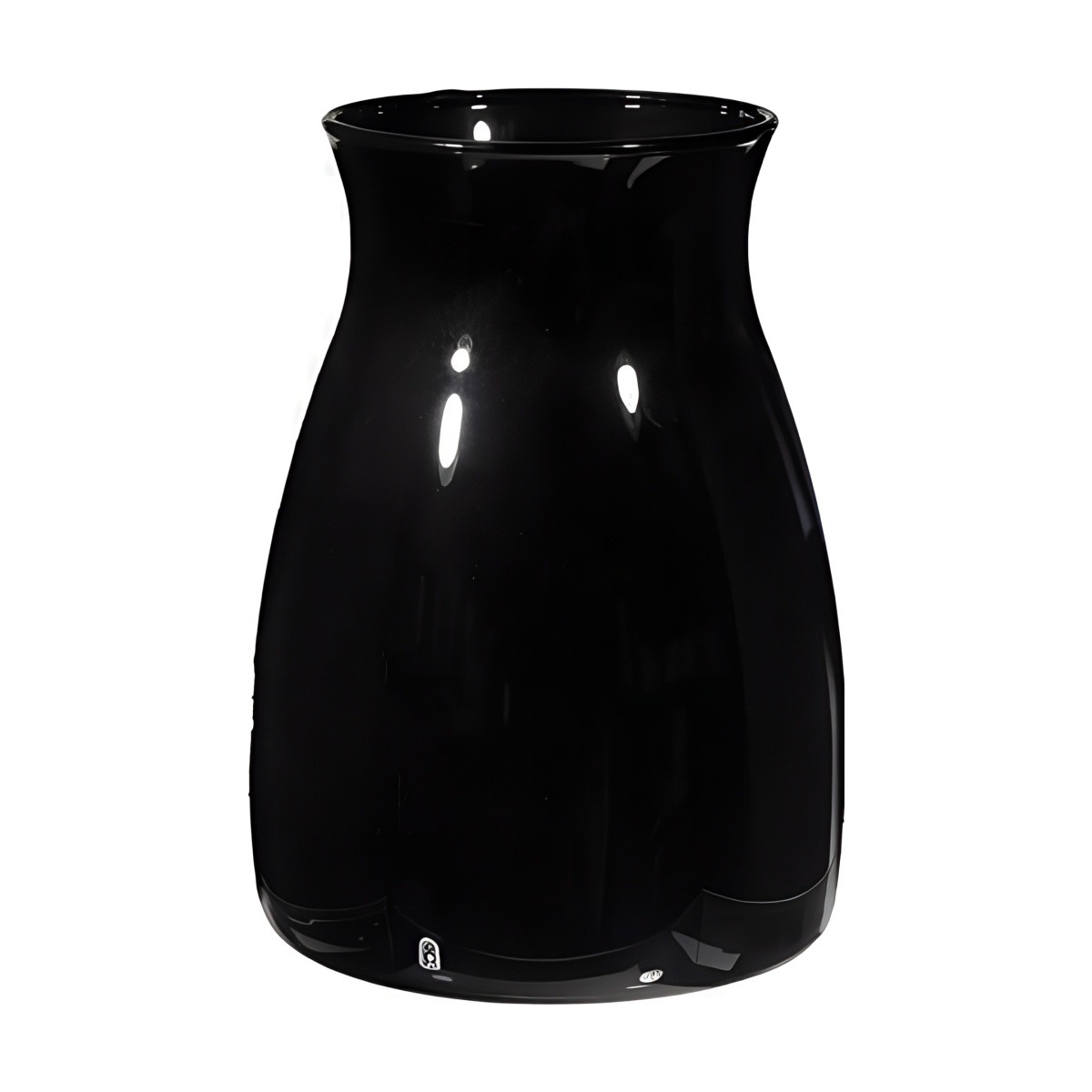 Florero Romeo – Negro, vidrio de color