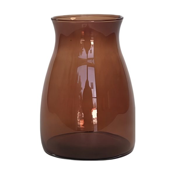 Romeo Vase – Transparent Dark Amber, coloured glass