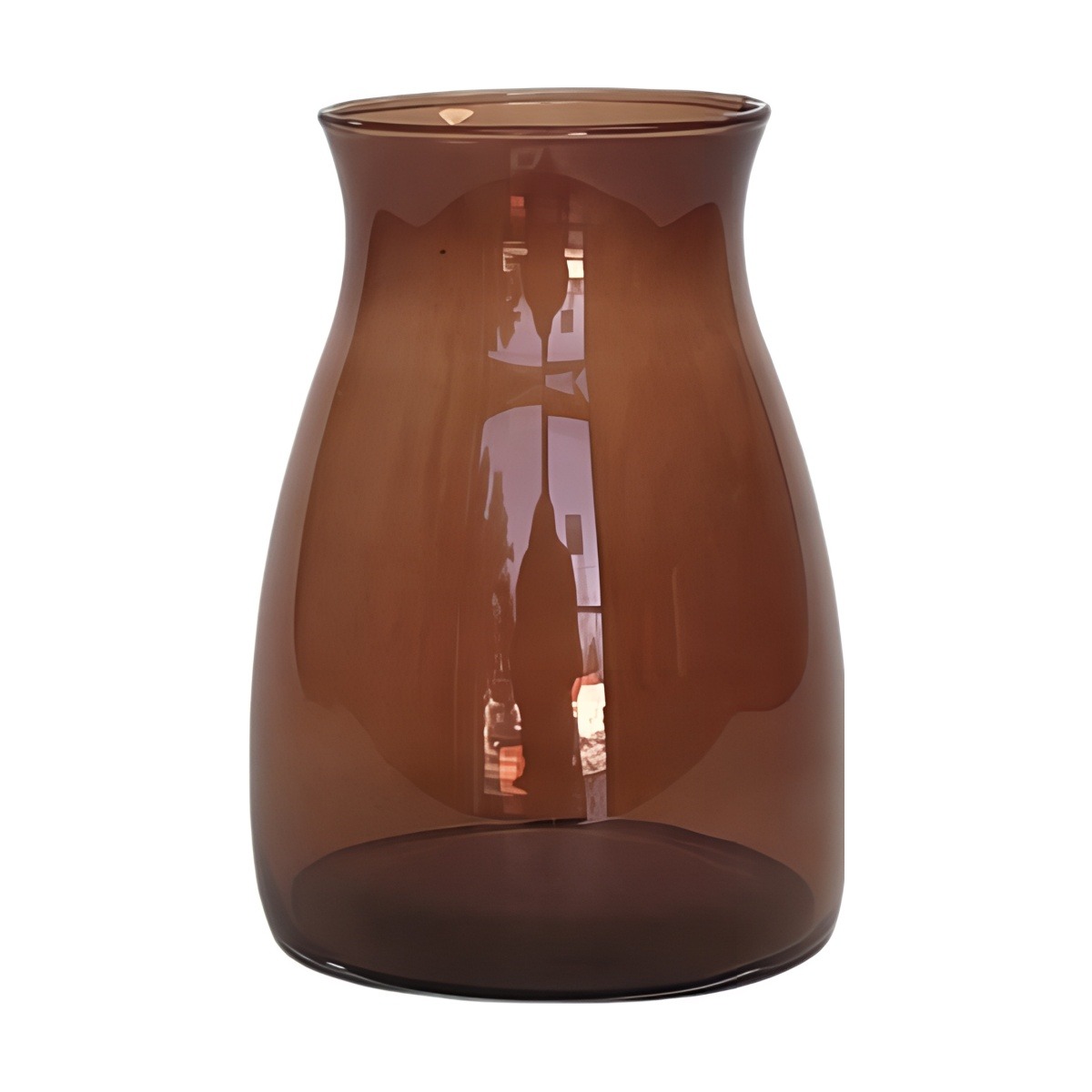Romeo Vase – Transparent Dark Amber, coloured glass