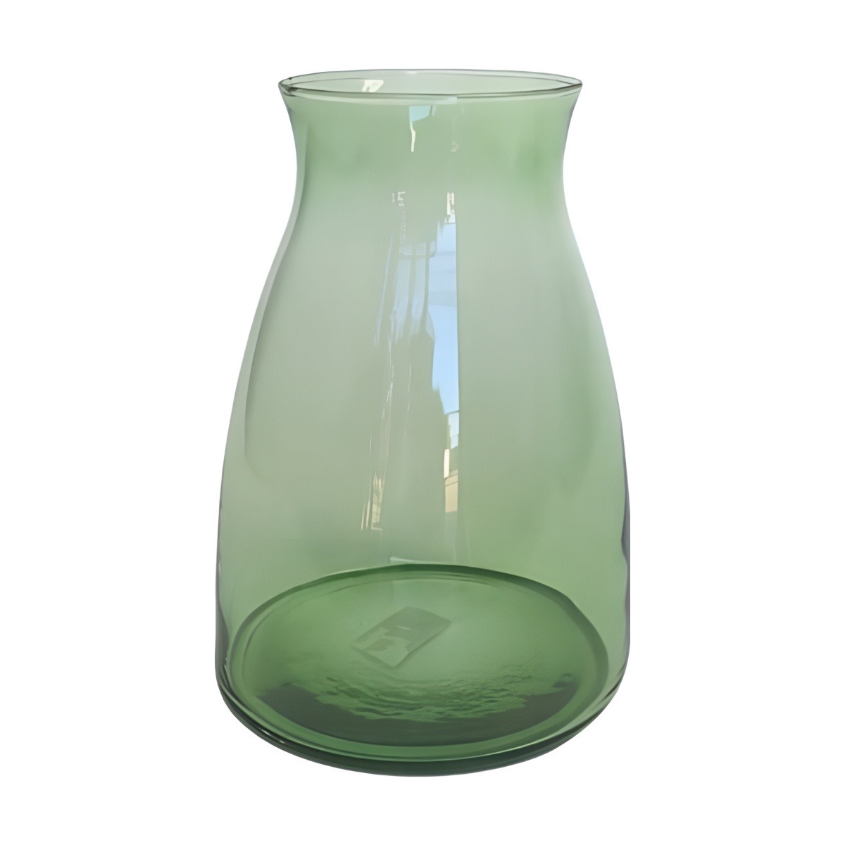 Romeo Vase – Transparent Olive Green, coloured glass