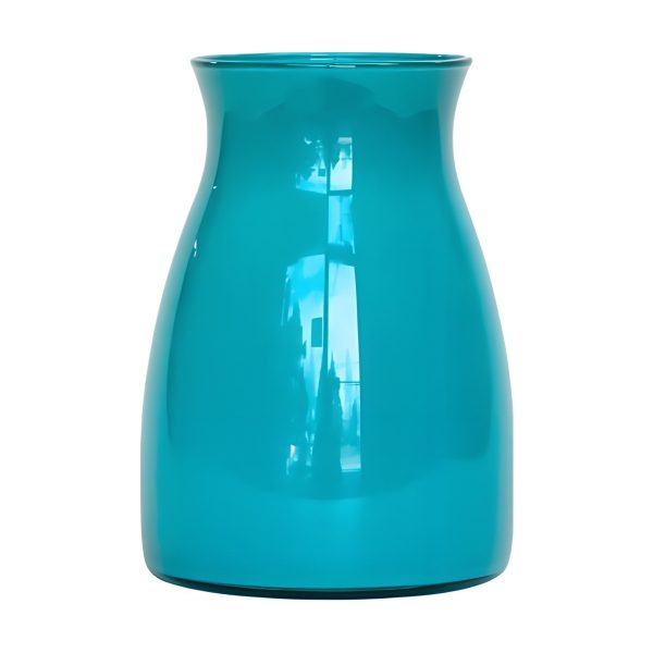 Romeo Vase – Turquoise, coloured glass