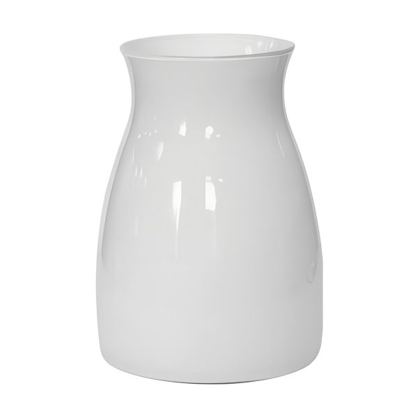 Romeo Vase – White Glossy, coloured glass
