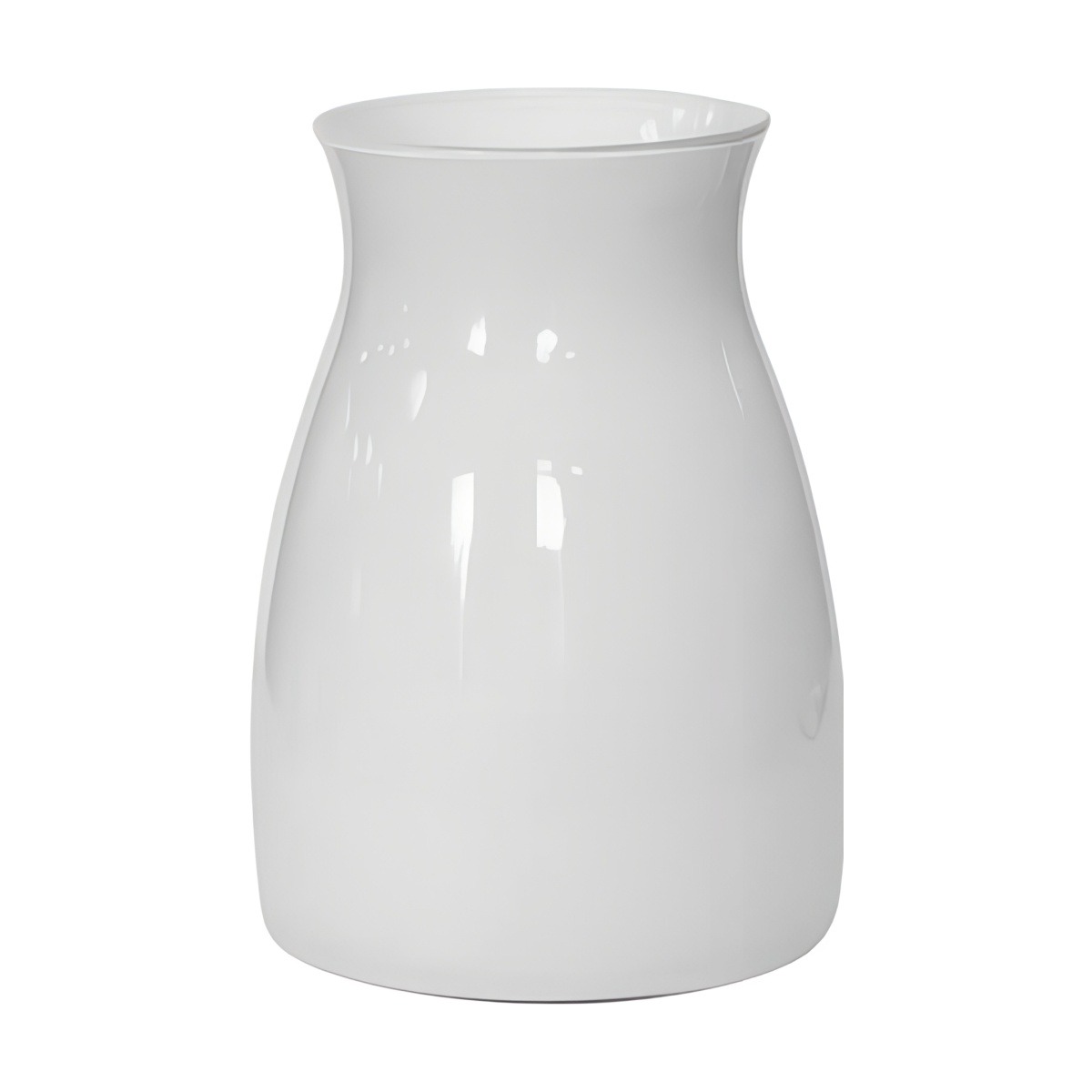 Florero Romeo – Blanco Brillante, vidrio de color