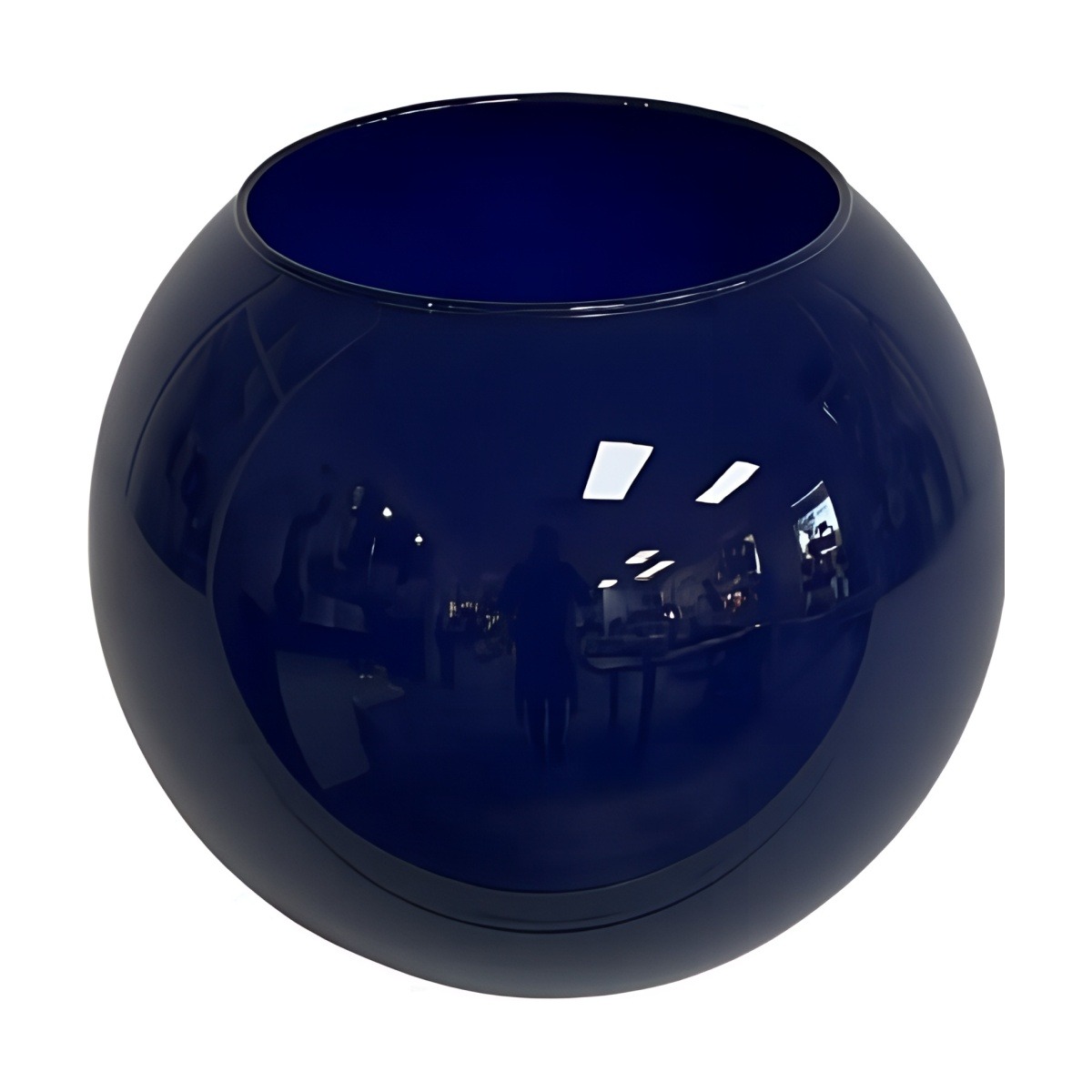 Vase Rose Bowl – Bleu royal, verre coloré