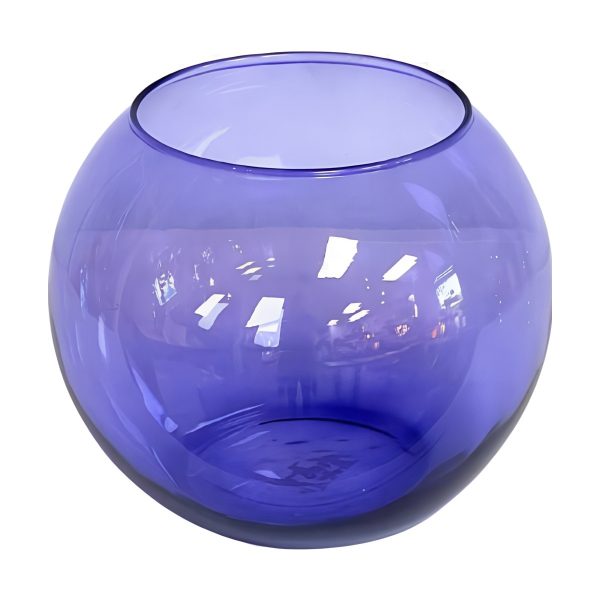 Jarrón Rose Bowl – Violeta Transparente, vidrio de color