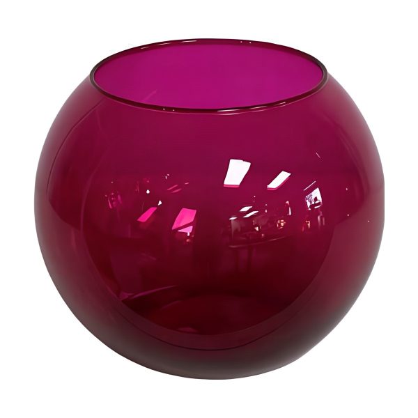 Jarrón Rose Bowl – Transparente Baya Silvestre, vidrio de color
