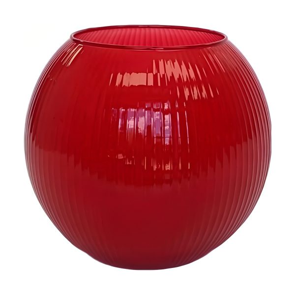 Tazón Roseline – Rojo, vidrio de color