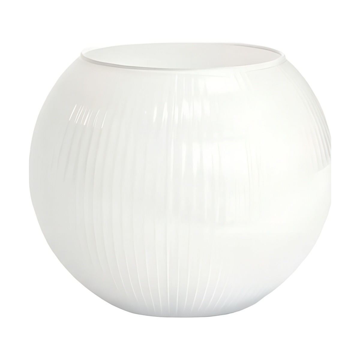 Roseline Bowl – White, coloured glass