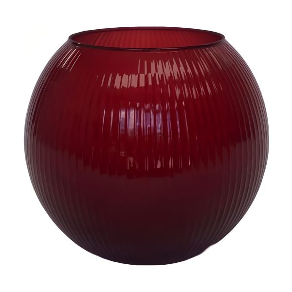 Tazón Roseline – Rojo Vino, vidrio de color