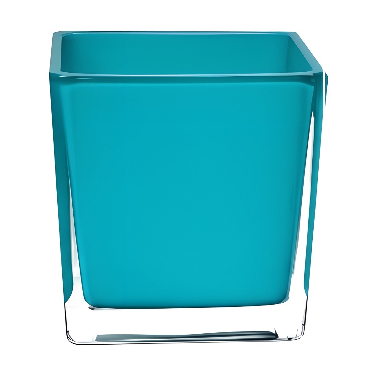 Square Cube Vase – 5.5x5.5x, coloured glass
