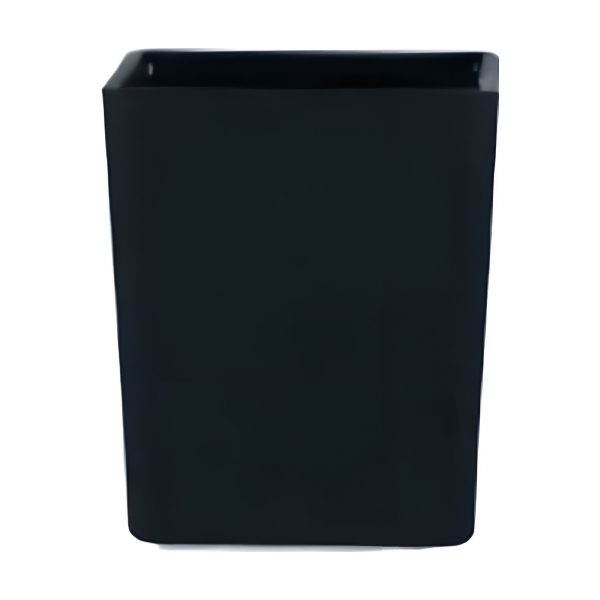 Vase cube carré – Mat noir mat, verre coloré