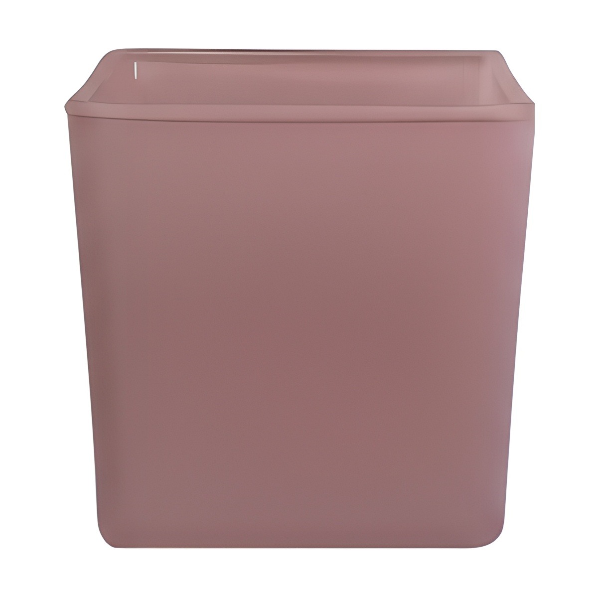 Square Cube Vase – Pink Matte, coloured glass