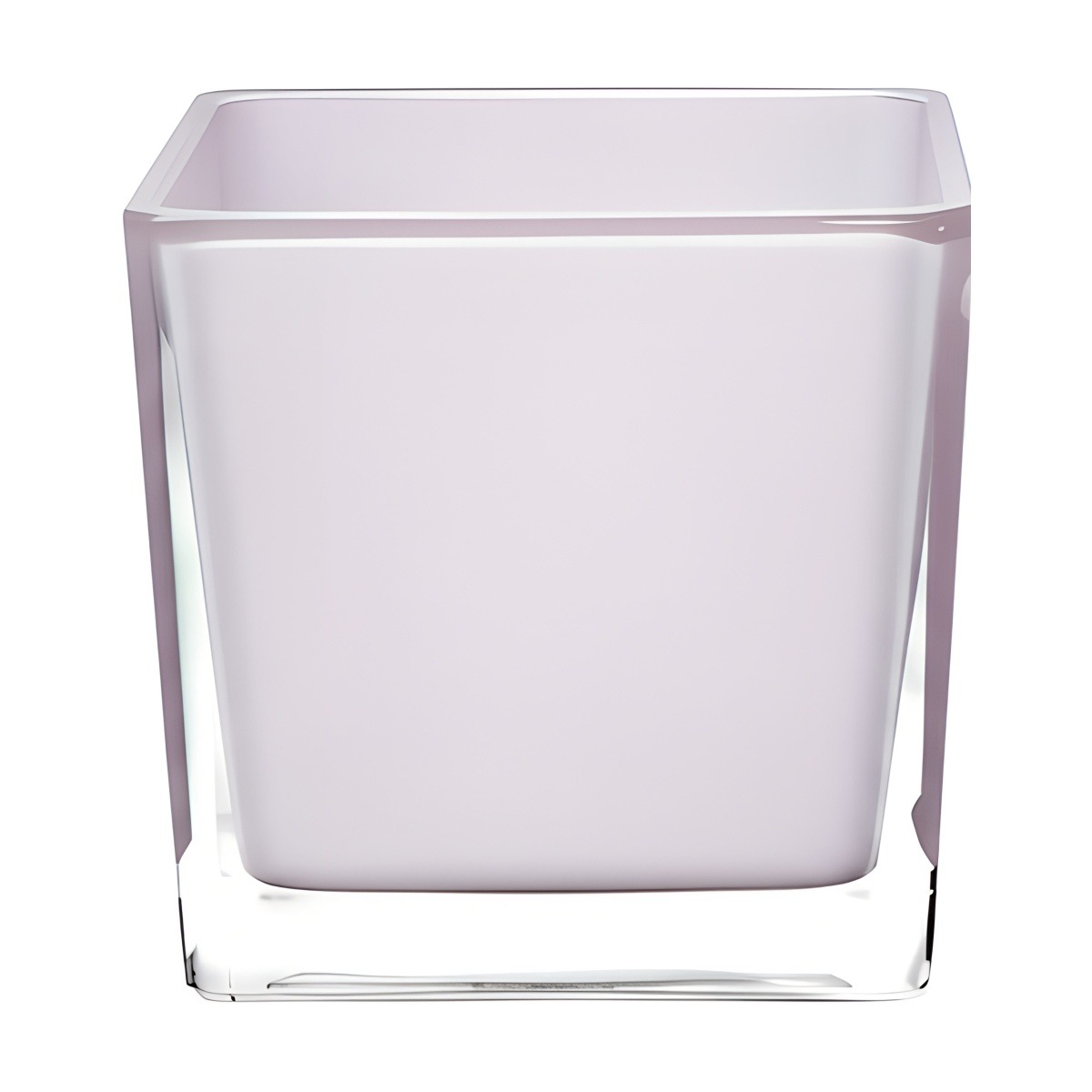 Square Cube Vase – Pink Thick Glass, coloured glass