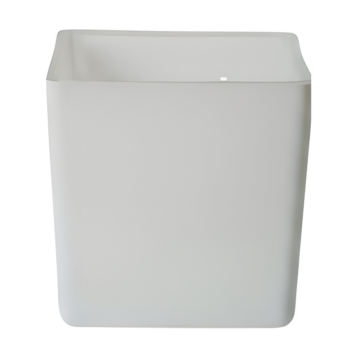 Florero Cuadrado en Cubo – Blanco Mate, vidrio de color
