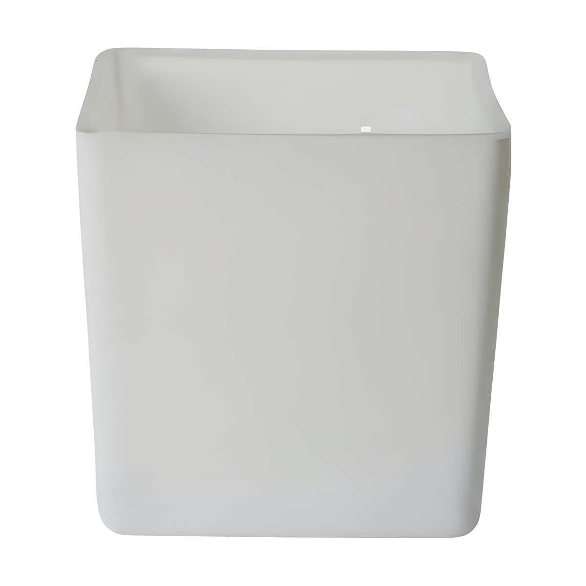 Square Cube Vase – White Matte, coloured glass