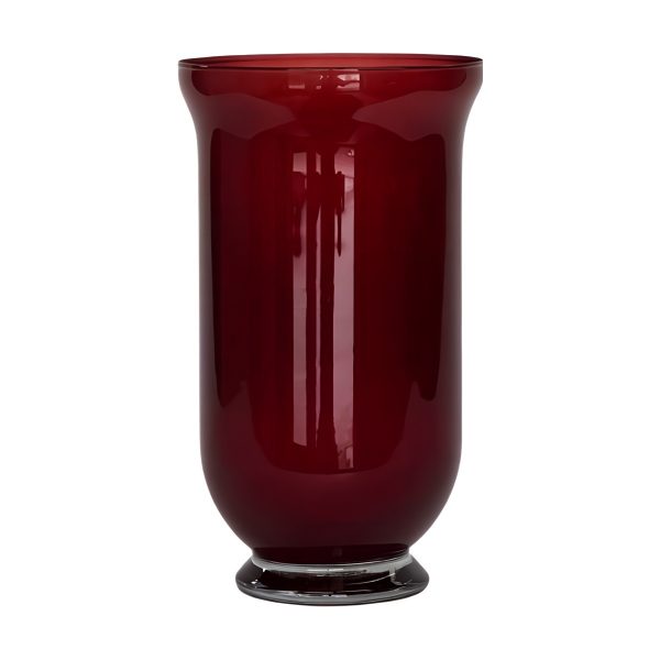 Talia Vase – Wine Red, coloured glass