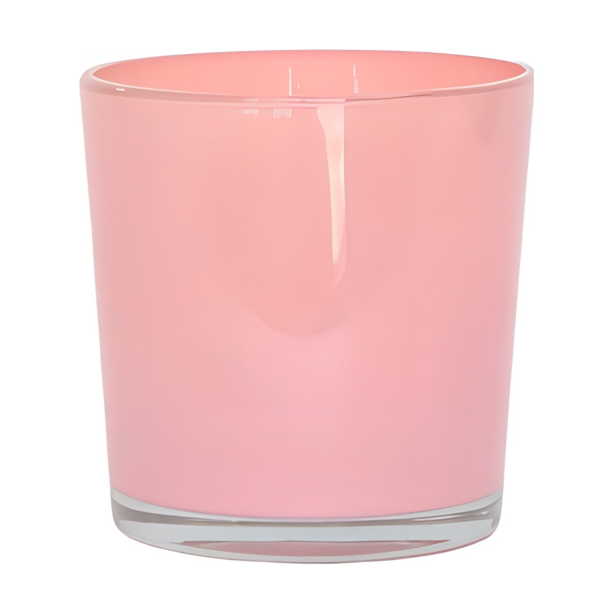 Thick Glass Cylinder Vase – Blush Pink, coloured glass