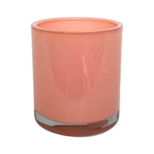 Vase cylindrique en verre épais – Rose Blush, verre coloré