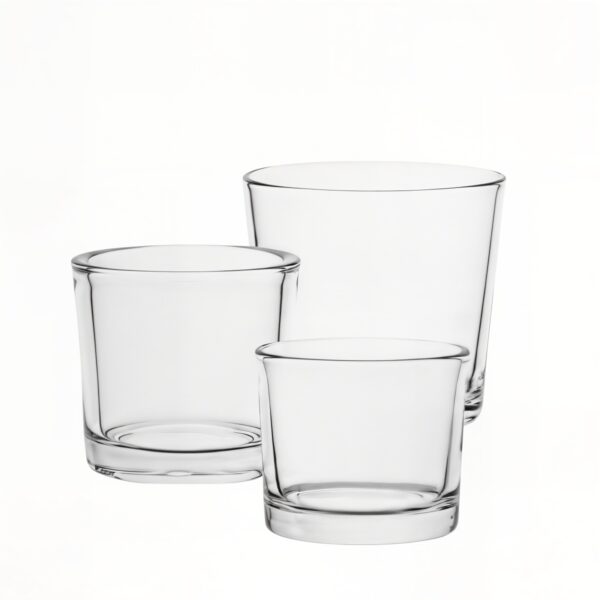 Thick Glass Cylinder Vase - Clear, clear glass