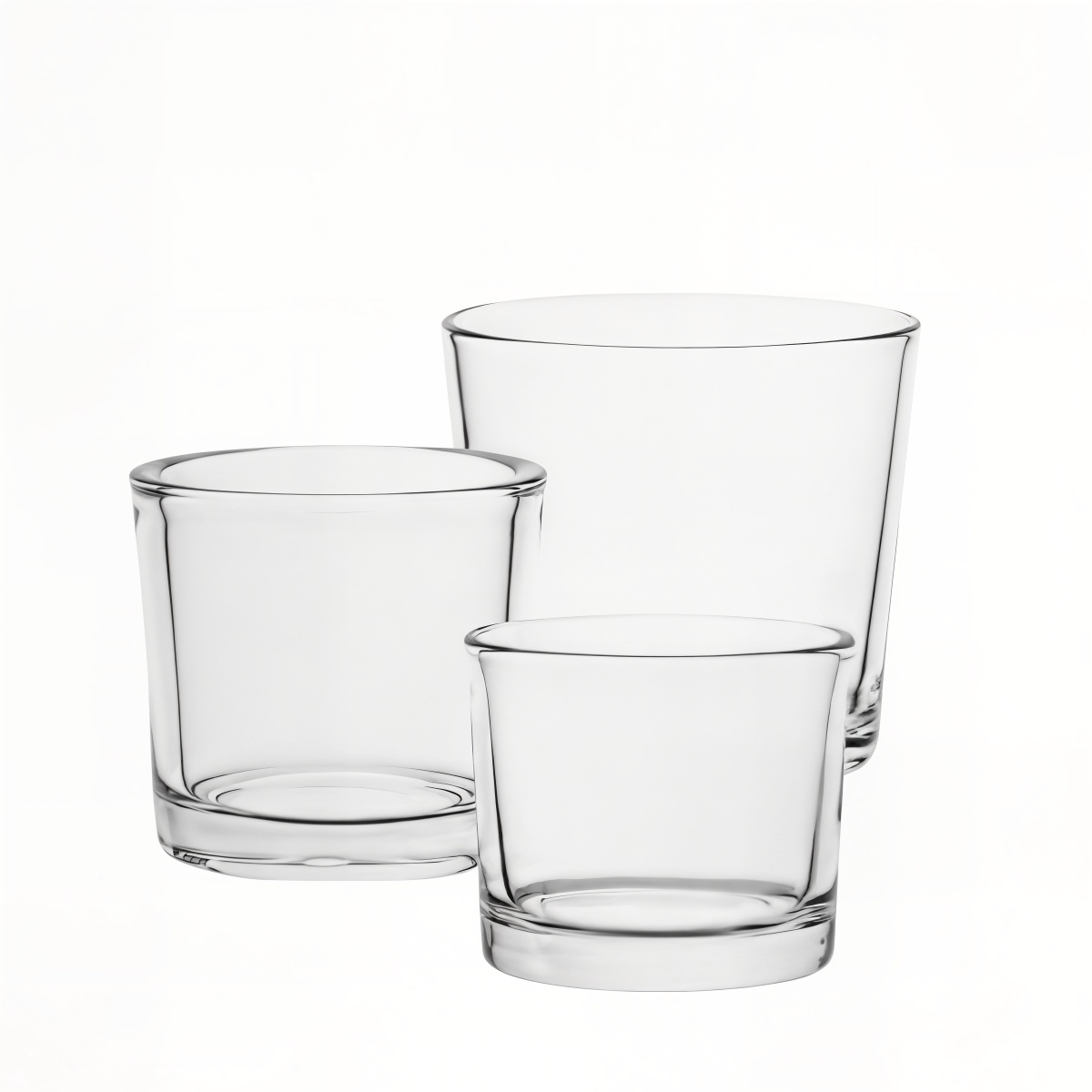 Thick Glass Cylinder Vase - Clear, clear glass