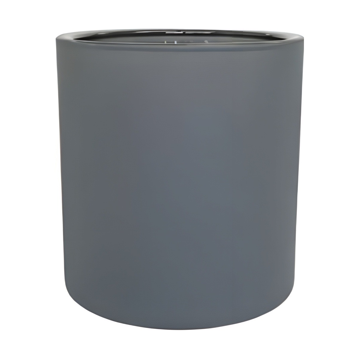 Thick Glass Cylinder Vase – Grey Matte, coloured glass