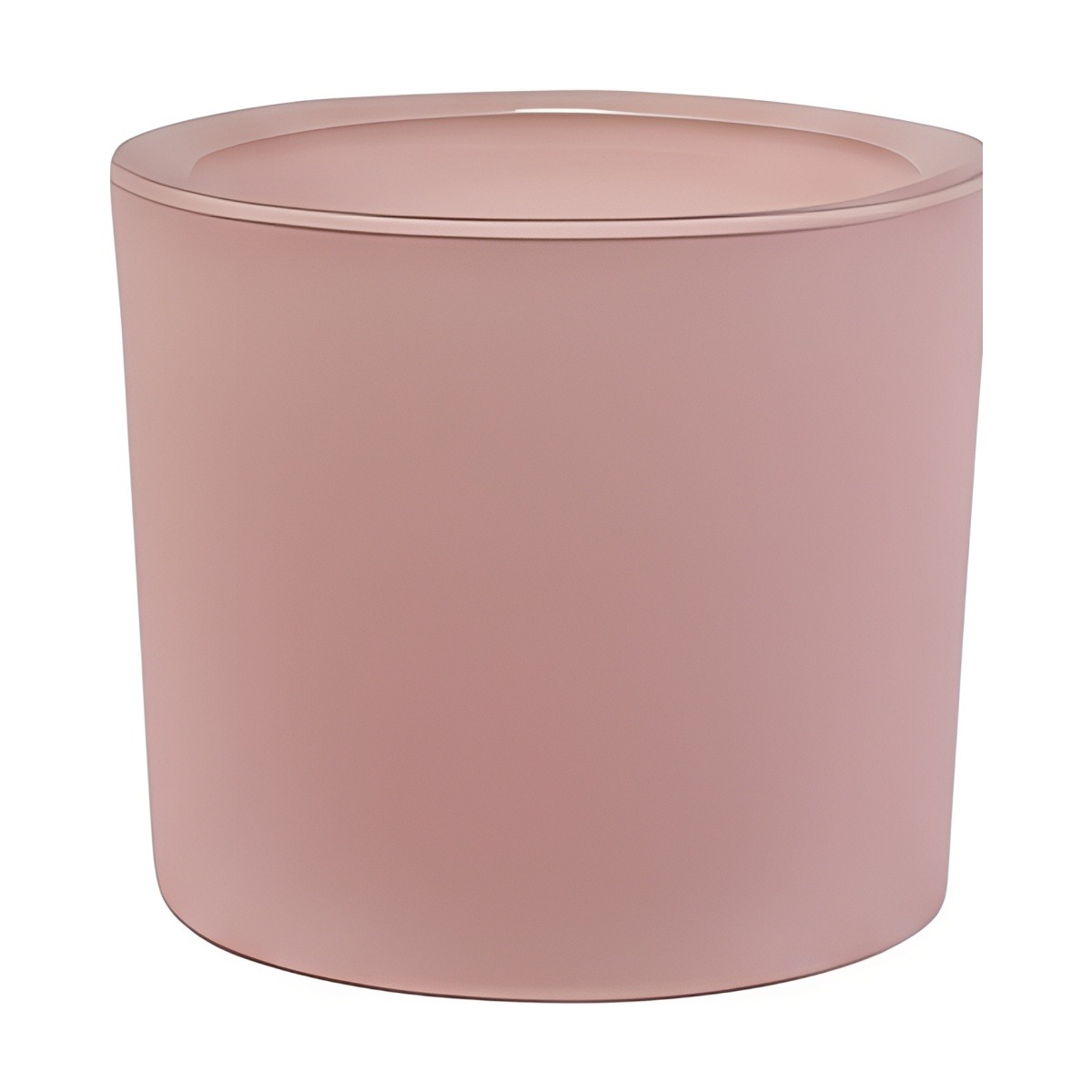Thick Glass Cylinder Vase – Pink Matte, coloured glass