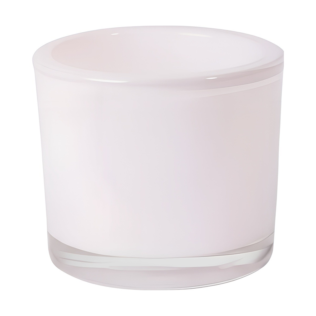 Vase cylindrique en verre épais – Rose, verre coloré