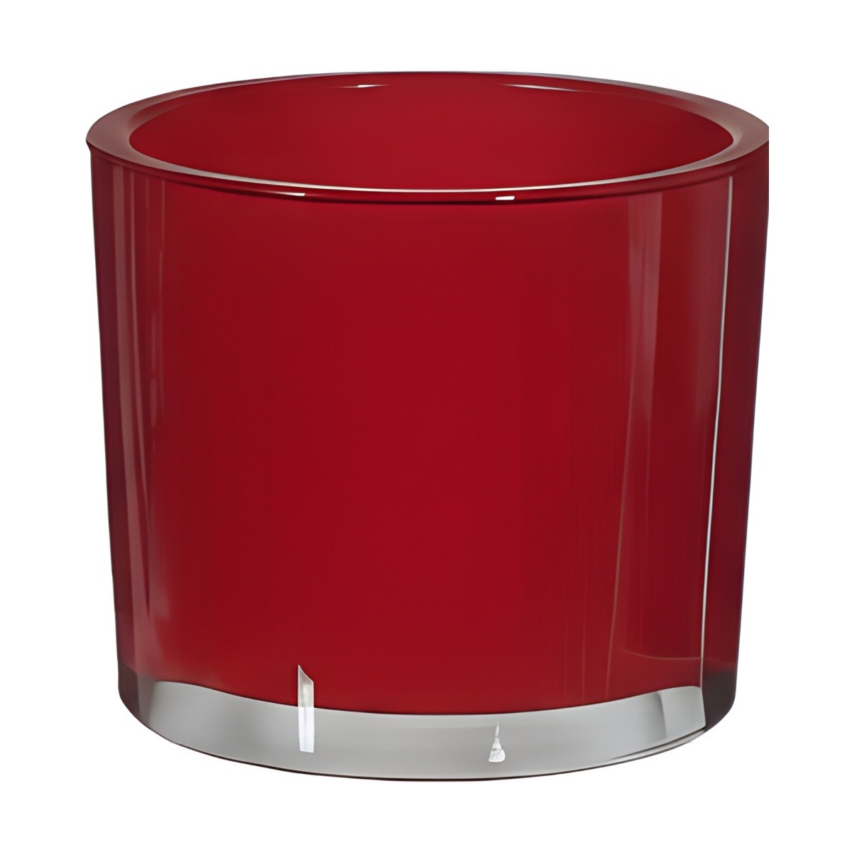 Thick Glass Cylinder Vase – Red, coloured glass