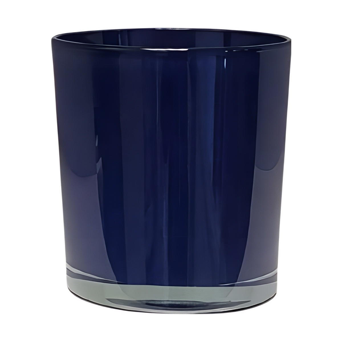 Vase cylindrique en verre épais – Bleu royal, verre coloré