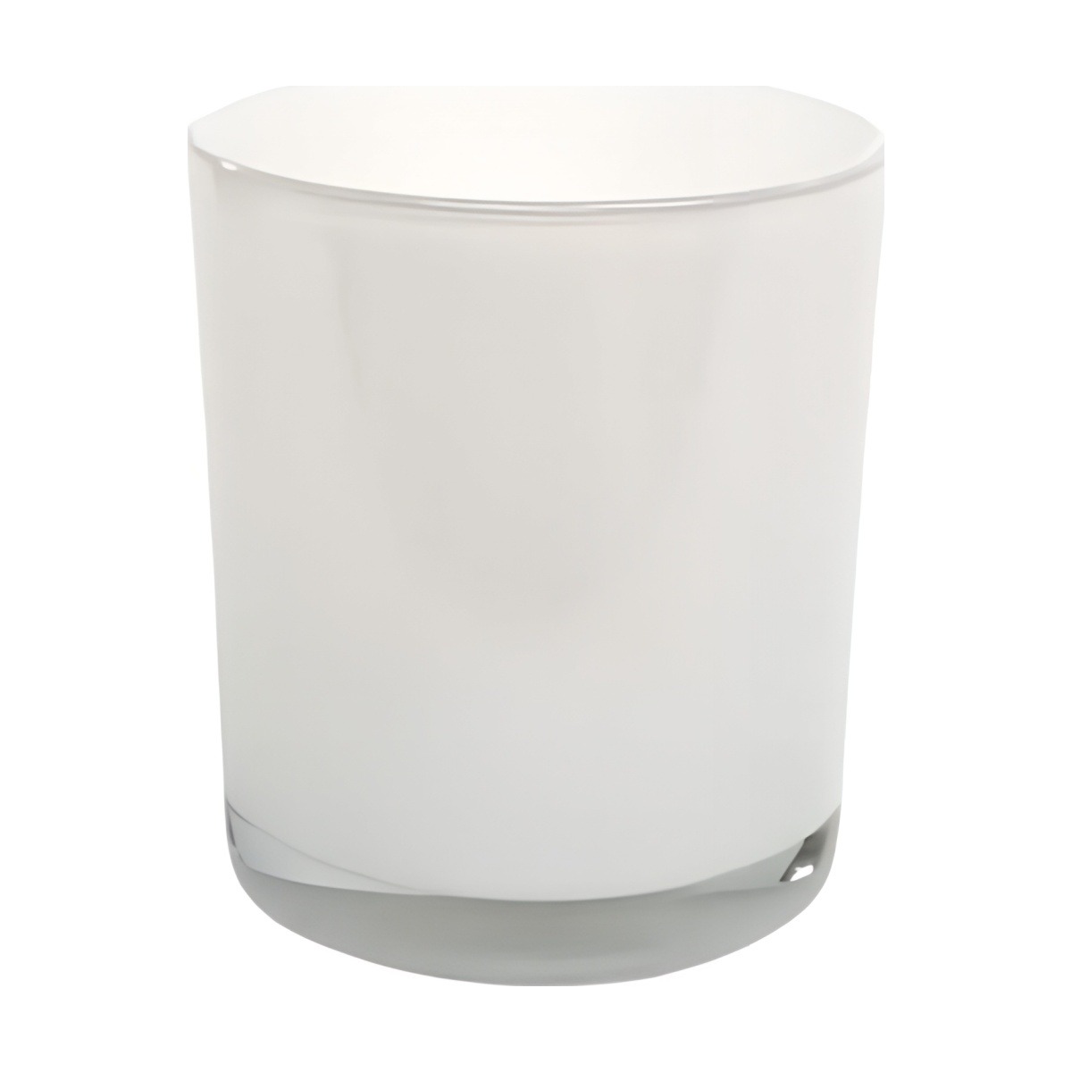 Thick Glass Cylinder Vase – White, coloured glass