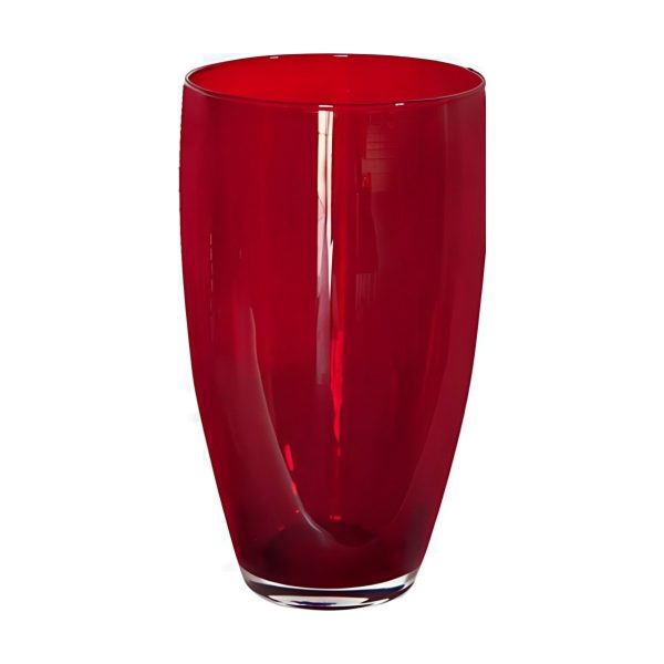 Vase Vienne – Rouge, verre coloré