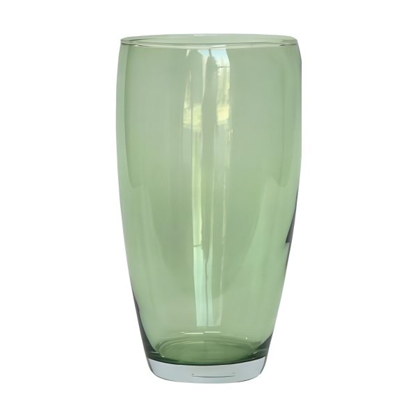 Vase Vienne – Vert olive transparent, verre coloré