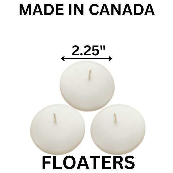 Flotadores blancos 2.25 - Caja de 36, velas