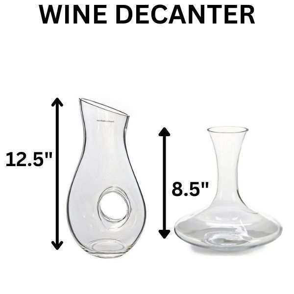 Z11-931 Z26-19 Z22-23 Clear Wine Decanter Carafe Pinto, clear glass