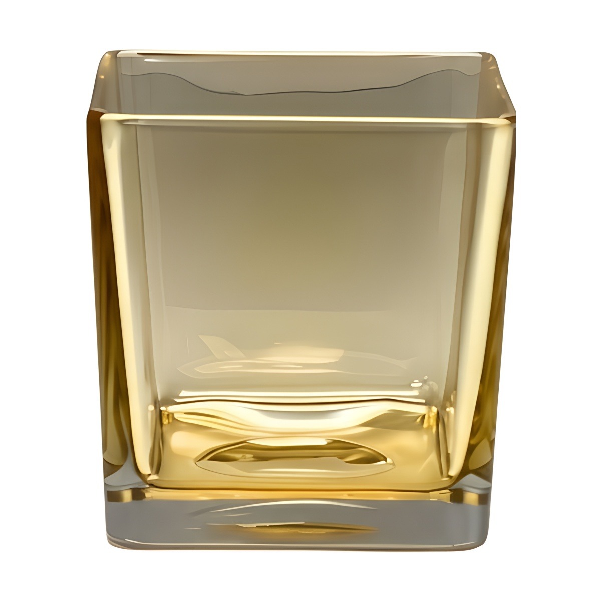 Verre carré 4X4X4 po, verre coloré