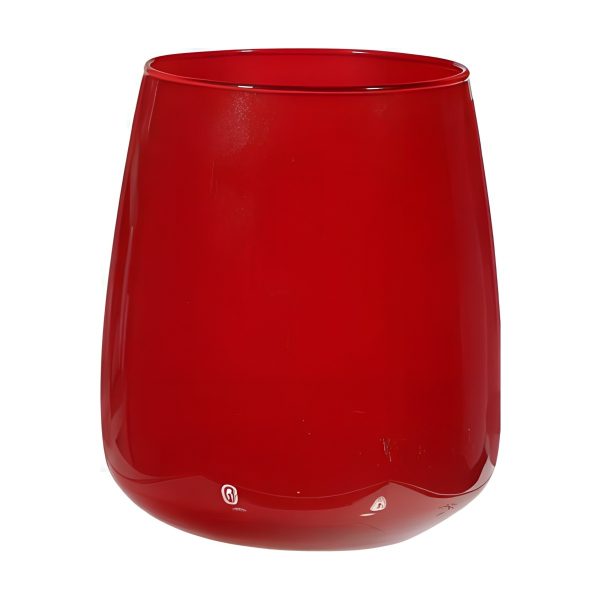 Vase Andorre – Rouge, verre coloré