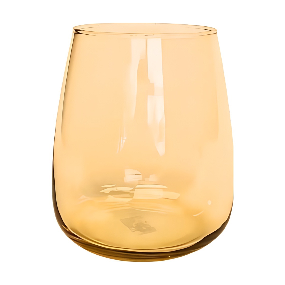 Vase Andorre – Ambre transparent, verre coloré