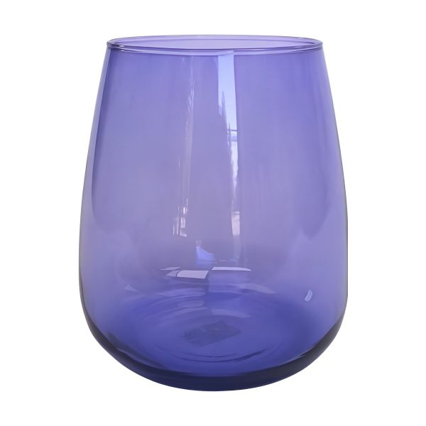 Vase Andorre – Violet transparent, verre coloré