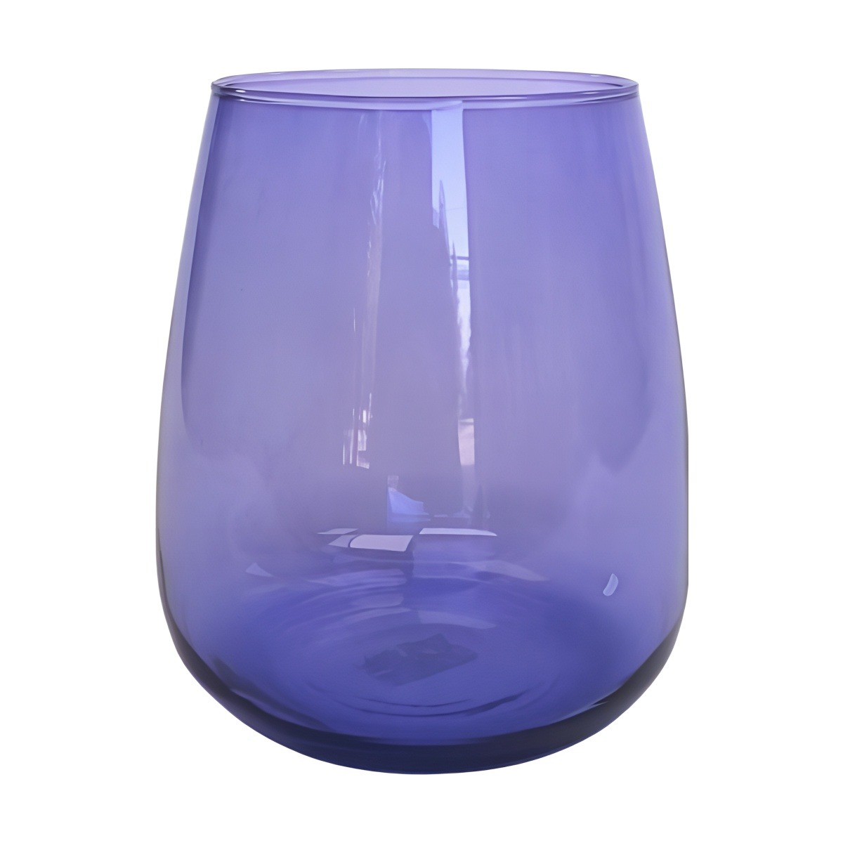 Vase Andorre – Violet transparent, verre coloré