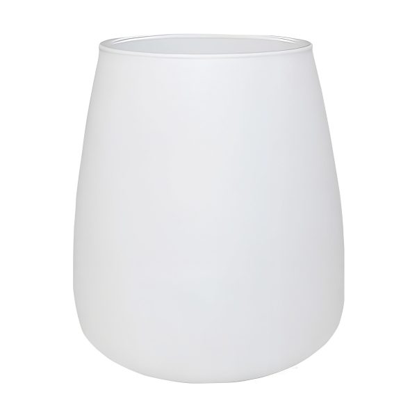 Vase Andorre – Blanc mat, verre coloré