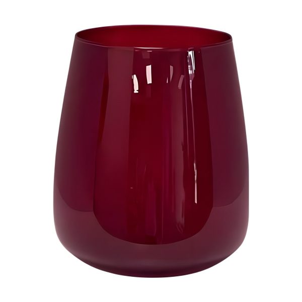 Vase Andorre – Rouge vin, verre coloré