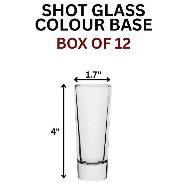 Box of 12pcs Multi Colour Base Box/12, clear glass