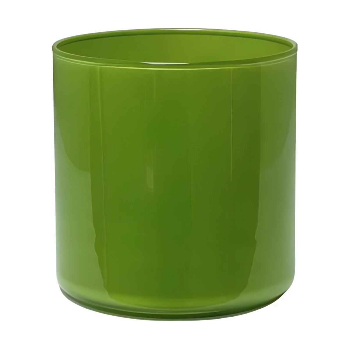 Cylinder Vase – Lime Green, coloured glass