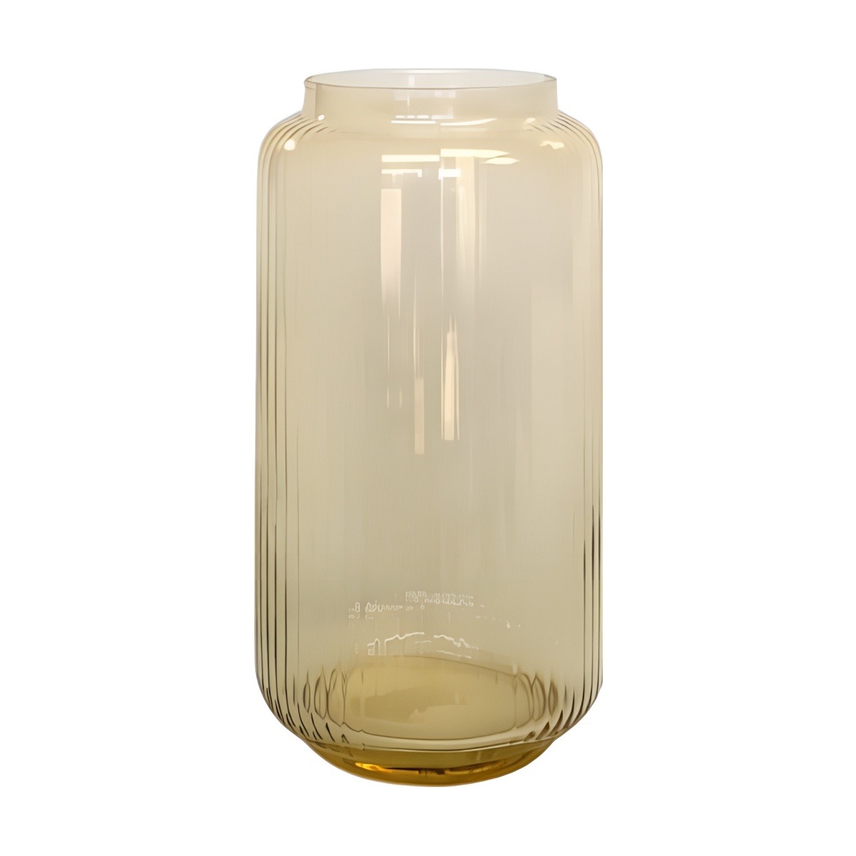 *lid Included*cylindrical Vase Lid – Transparent Amber, coloured glass