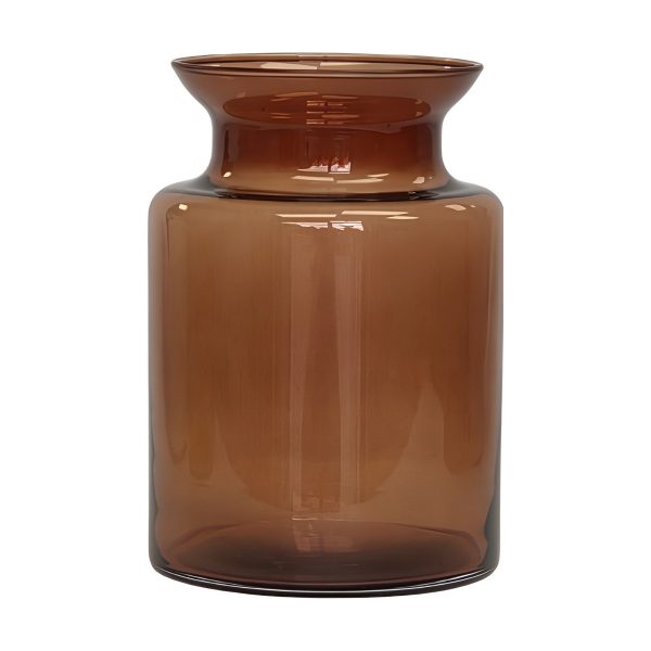 Frasco de vidrio mediano – Ámbar Oscuro, vidrio de color