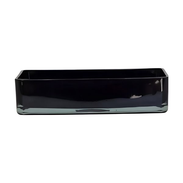 Rectangular, coloured glass
